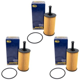 Oil filter engine Oilfilter SCT SH 4725 P set 3 pieces
