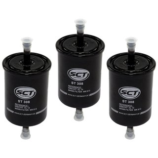 Kraftstofffilter Kraftstoff Filter Benzin SCT ST 308 Set 3 Stck