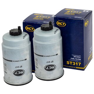 Kraftstofffilter Kraftstoff Filter Diesel SCT ST 317 Set 2 Stck