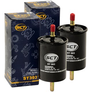 Kraftstofffilter Kraftstoff Filter Benzin SCT ST 393 Set 2 Stck