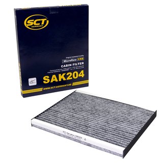 Cabin filter SCT SAK204 + cleaner air conditioning 500 ml PETEC