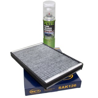 Cabin filter SCT SAK126 + cleaner air conditioning PETEC