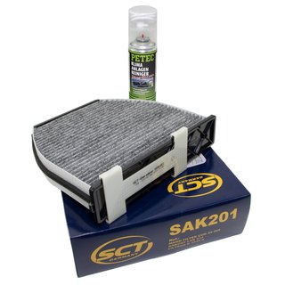 Cabin filter SCT SAK201 + cleaner air conditioning PETEC