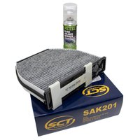 Innenraumfilter SAK201 + Klimaanlagen Reiniger 500 ml PETEC