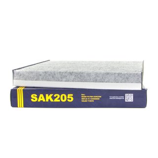 Innenraumfilter SAK205 + Klimaanlagen Reiniger 500 ml PETEC