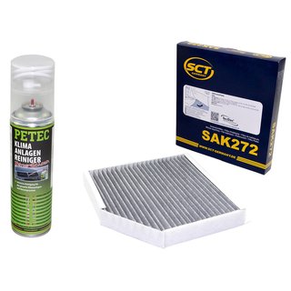 Cabin filter SCT SAK272 + cleaner air conditioning PETEC