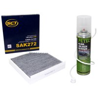 Cabin filter SCT SAK272 + cleaner air conditioning PETEC
