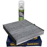 Innenraumfilter SAK291 + Klimaanlagen Reiniger 500 ml PETEC