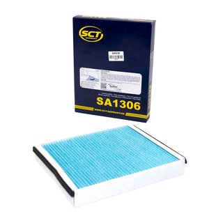 Cabin filter SCT SA1306 + cleaner air conditioning PETEC