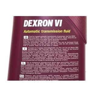 Getriebel Getriebe l MANNOL Dexron VI Automatik 4 Liter + 3 X 1 Liter