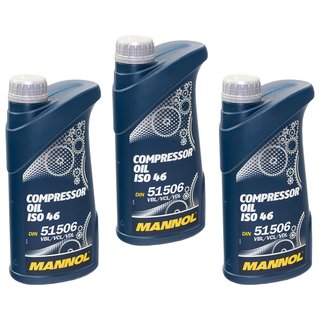 Compressoroil Compressor oil MANNOL ISO 46 3 X 1 liter