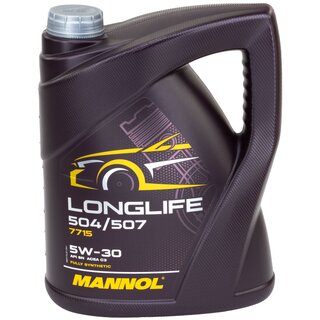 Engineoil Engine oil MANNOL 5W-30 Longlife API SN 5 liters