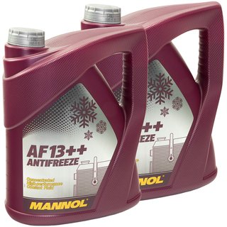 Radiatorantifreeze Coolant Concentrate MANNOL AF13++ Antifreeze 2 X 5 liters -40C red