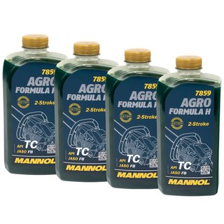 Engineoil Engine oil MANNOL Agro HSQ Gardening API TC 4 X 1 liter