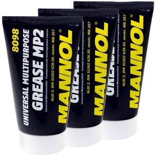 Multipurposegrease Grease Lithium MP-2 8098 Grease MANNOL 3 X 100 g