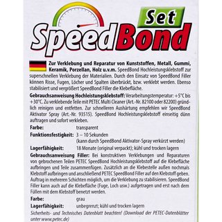 Hochleistungsklebstoff & Filler SpeedBond Set PETEC