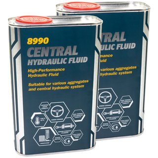 Hydraulicoil servooil MANNOL Central Hydraulic Fluid 2 X 1 liter