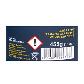 Bremsflssigkeit MANNOL DOT3 SAE J1703 3 X 490 g