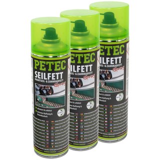 Seilfett Seil Fett Spray PETEC 3 X 500 ml