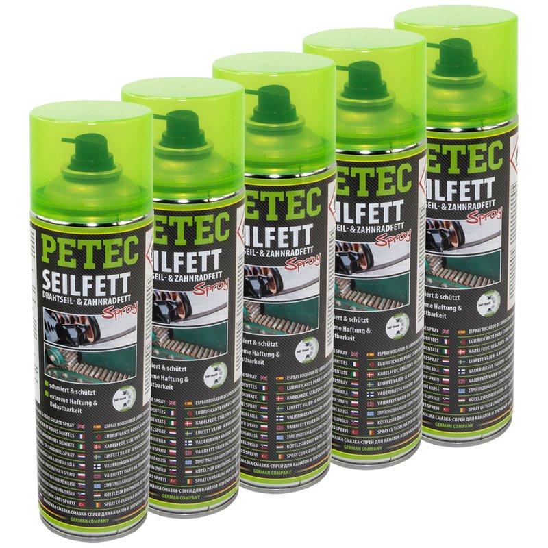 PETEC Seilfett Seil Fett Spray 5 X 500 ml online im MVH Shop kauf, 35,95 €