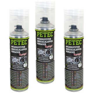 Intakesystem, Throttlevalve and Carburetor Cleaner PETEC 3 X 500 ml