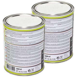 Underbodyprotection Bitumen black brushcan PETEC 2 X 1000 ml