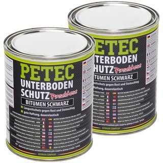 Unterbodenschutz Bitumen schwarz Pinseldose PETEC 2 X 1000 ml