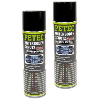 Unterbodenschutz Spray Bitumen schwarz PETEC 2 X 500 ml
