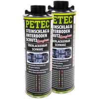 Stonechip and Underbodyprotection black PETEC 2 X 1000 ml