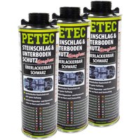 Stonechip and Underbodyprotection black PETEC 3 X 1000 ml