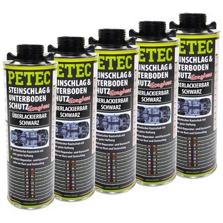 Stonechip and Underbodyprotection black PETEC 5 X 1000 ml