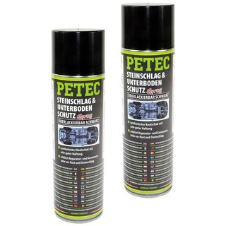 Stonechip and Underbodyprotection black PETEC 2 X 500 ml