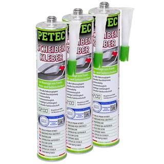Windshieldadhesive Windshield adhesive cartridge PETEC 3 X 310 ml