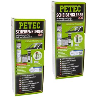 Scheibenkleber Set Scheiben Kleber Kartusche PETEC 2 X 310 ml