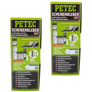 Windshieldadhesive set Windshield adhesive cartridge PETEC 2 X 310 ml