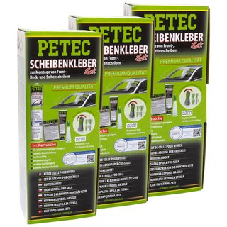Windshieldadhesive set Windshield adhesive cartridge PETEC 3 X 310 ml