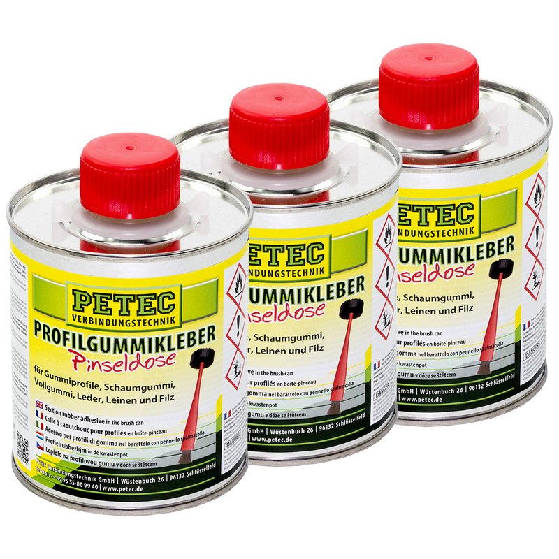 PETEC Profilerubber Adhesive Brushcan 3 X 350 ml buy online by MV