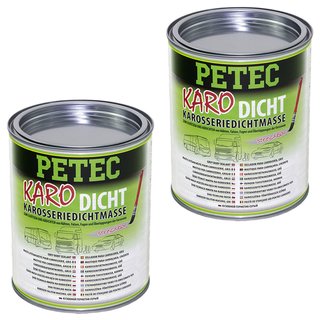 Karosseriedichtmasse Karo-Dicht grau PETEC 2 X 1000 ml