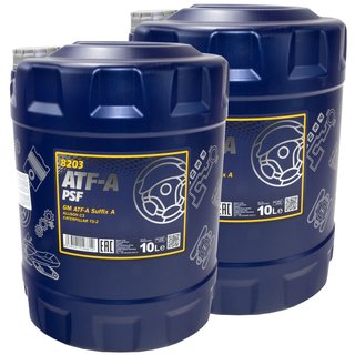 Hydraulicfluid servooil gearoil MANNOL ATF-A PSF 2 X 10 Liters