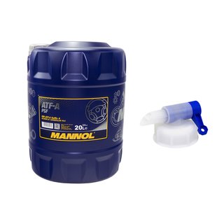 Hydraulikflssigkeit Servol MANNOL ATF-A PSF 20 Liter inkl. Auslasshahn