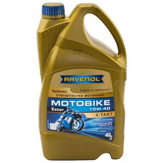 Engine Oil RAVENOL Motobike 4-T Ester SAE 10W-40 4 Liters