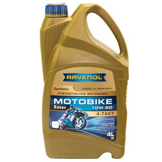 Engine Oil RAVENOL Motobike 4-T Ester SAE 10W-50 4 Liters