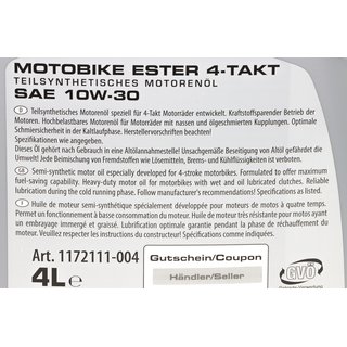 Motorl RAVENOL Motobike 4-T Ester SAE 10W-30 20 Liter