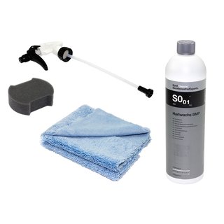 Hardwax BMP S0.01 Finish Wax Koch Chemie 1 liters + Sprayhead + Sponge + Microfibercloth