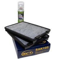 Innenraumfilter SAK105 + Klimaanlagen Reiniger 500 ml PETEC