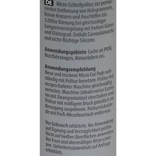 Micro Schleifpolitur mit Carnaubawachs Cut & Finish P3.01 Koch Chemie 250 ml