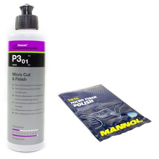 Micro Abrasive polish with Carnaubawax Cut & Finish P3.01 Koch Chemie 250 ml incl. Microfibercloth
