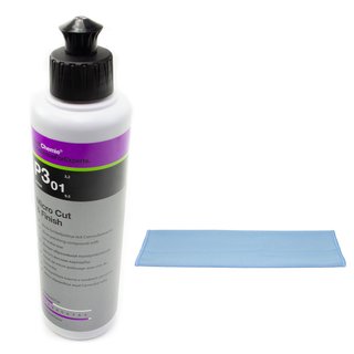 Micro Abrasive polish with Carnaubawax Cut & Finish P3.01 Koch Chemie 250 ml incl. Microfibercloth
