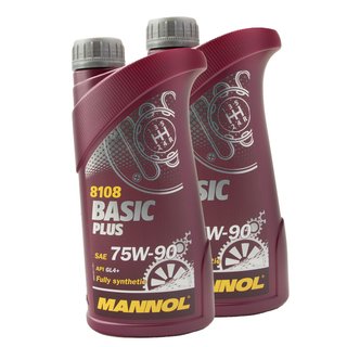 Gearoil Gear oil MANNOL 75W-90 Basic Plus API GL-4+ 2 X 1 liters