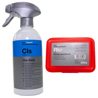 Gleitspray Gleitmittel Clay Spray Cls Koch Chemie 500 ml + Reinigungsknete rot